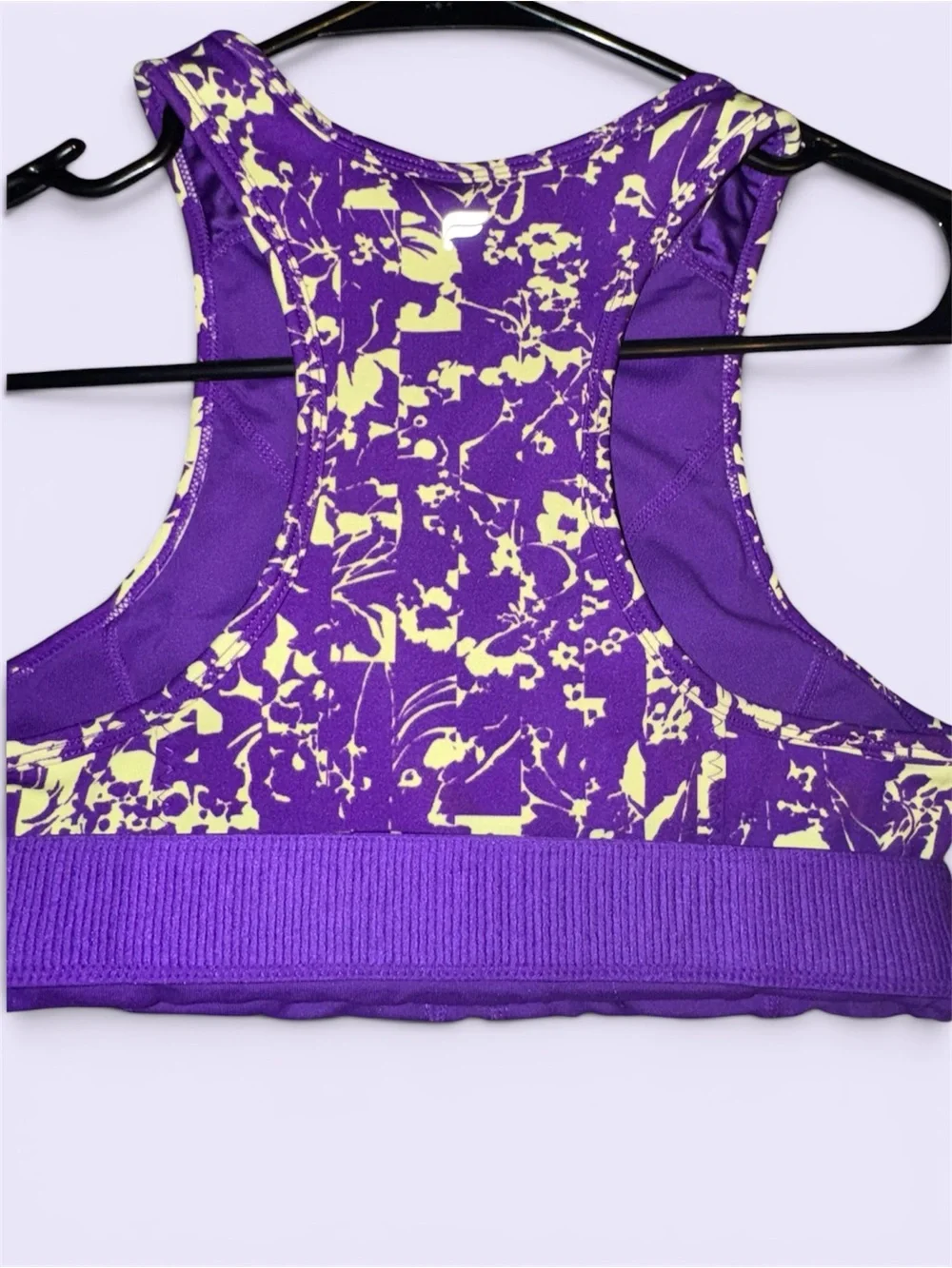 Purple Printed Fabletics Sports Bra Activewear
